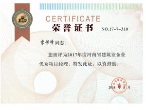 榮譽(yù)證書(shū)